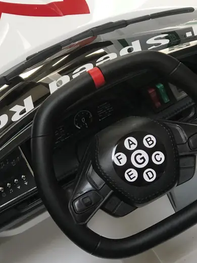 Steering wheel with a custom center decal